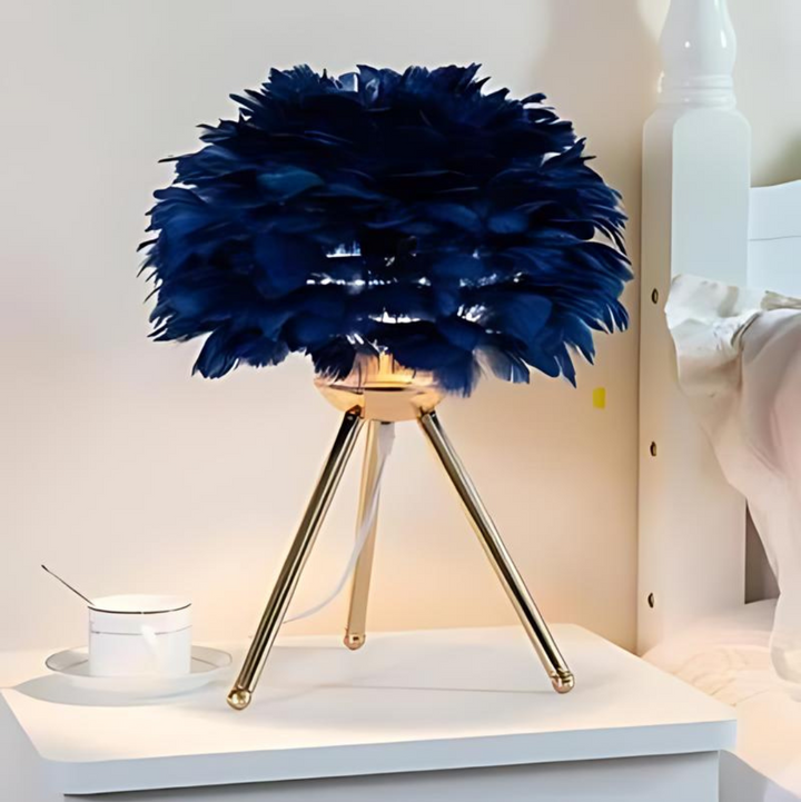 Dimbare Tafellamp met Luxe veren